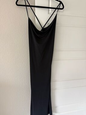 Abercrombie and Fitch Black Cowl Neck Slip Dress